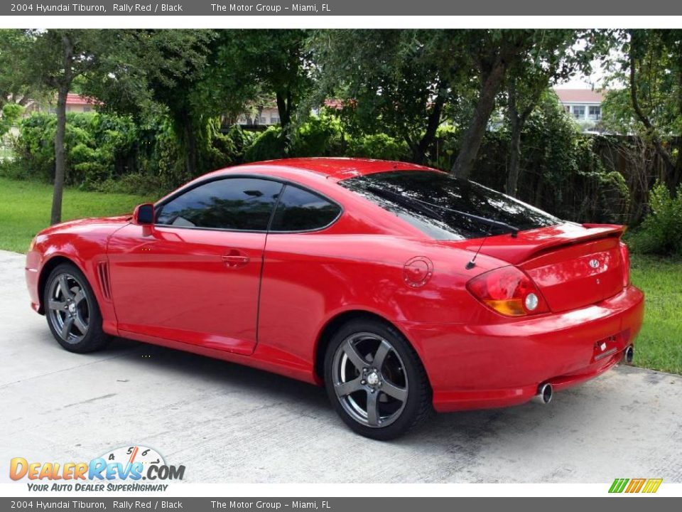 2004 Hyundai Tiburon Rally Red / Black Photo #6