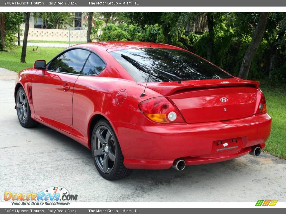 2004 Hyundai Tiburon Rally Red / Black Photo #7