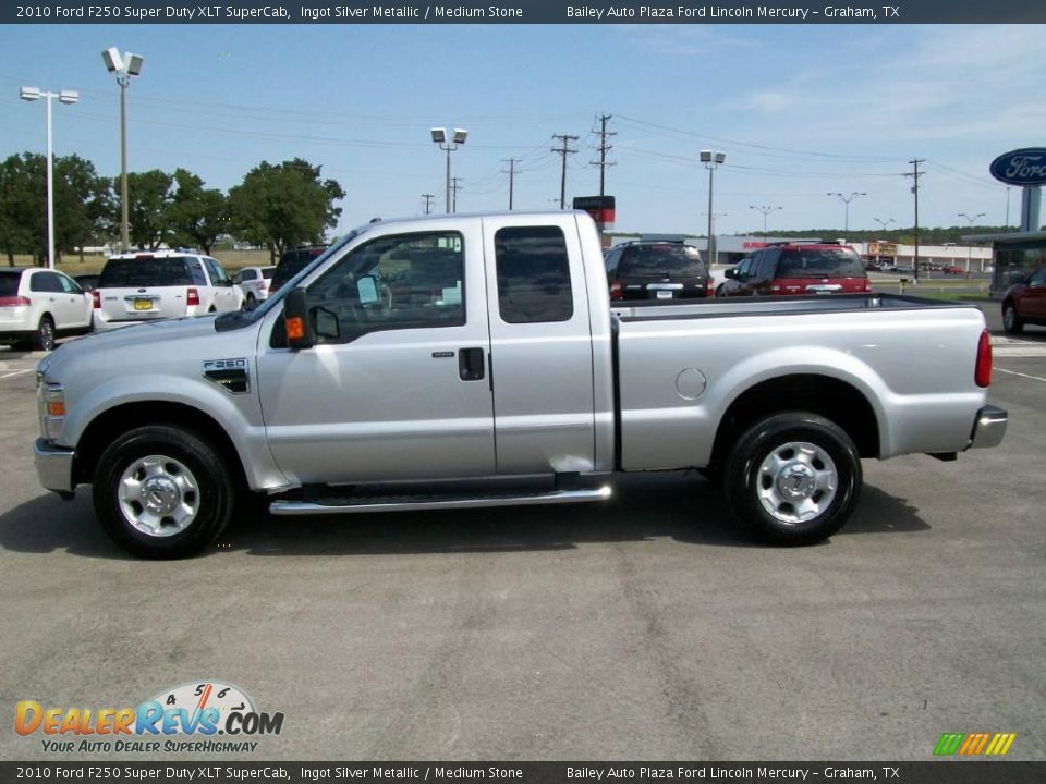 2010 Ford F250 Super Duty XLT SuperCab Ingot Silver Metallic / Medium Stone Photo #2