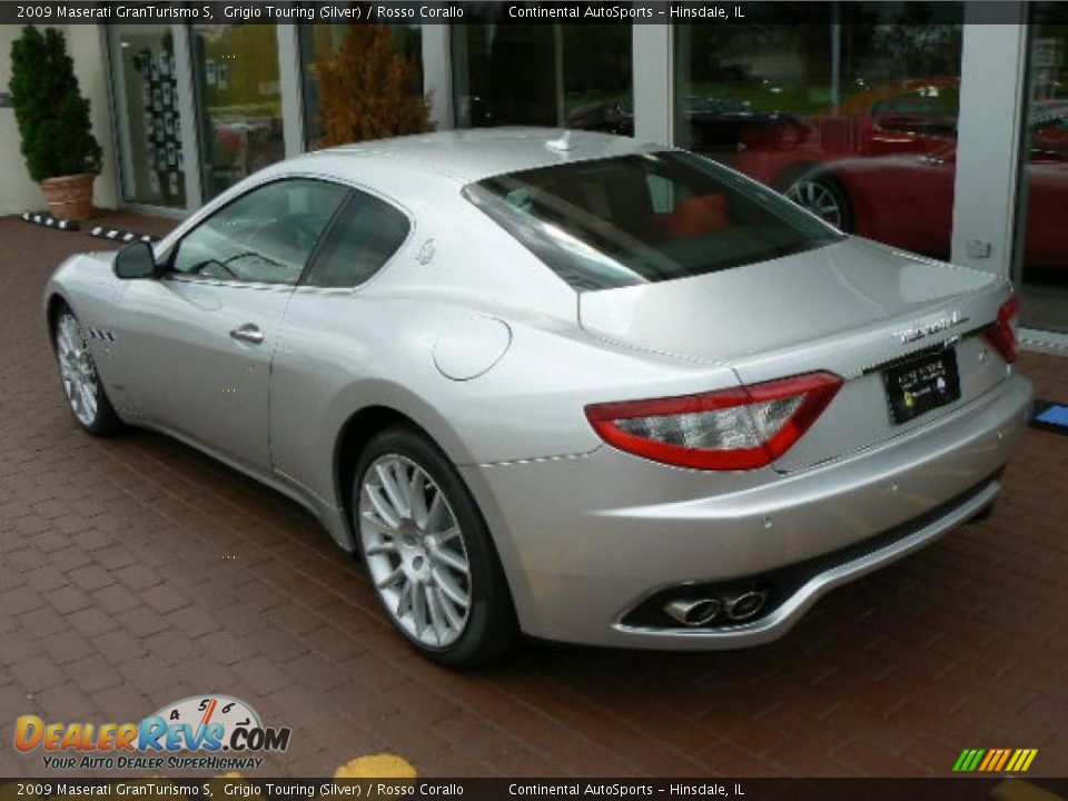 2009 Maserati GranTurismo S Grigio Touring (Silver) / Rosso Corallo Photo #3