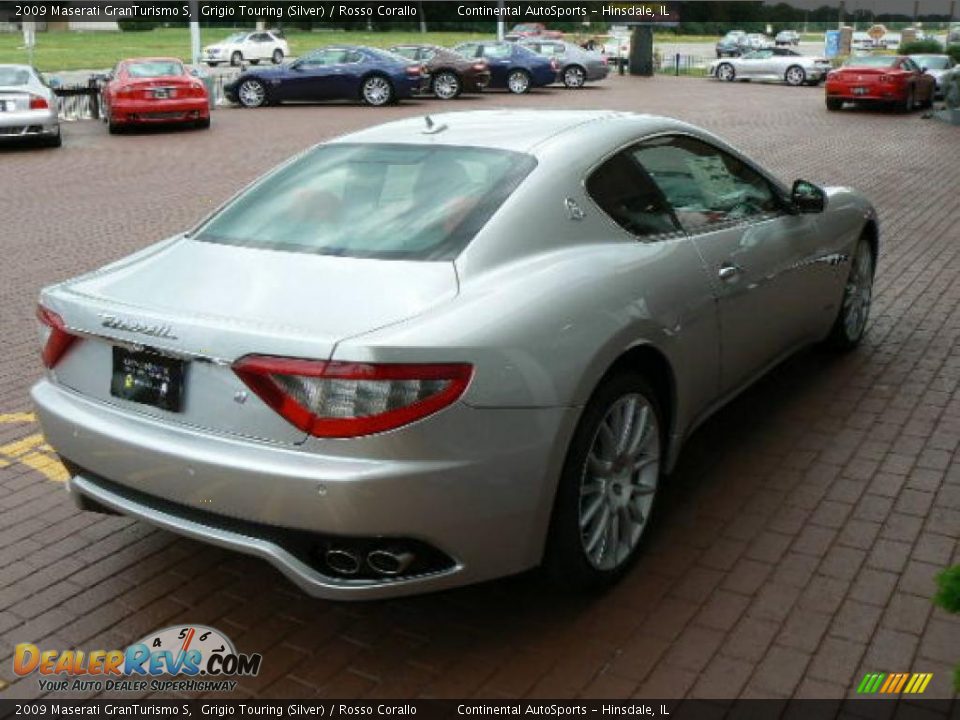2009 Maserati GranTurismo S Grigio Touring (Silver) / Rosso Corallo Photo #4