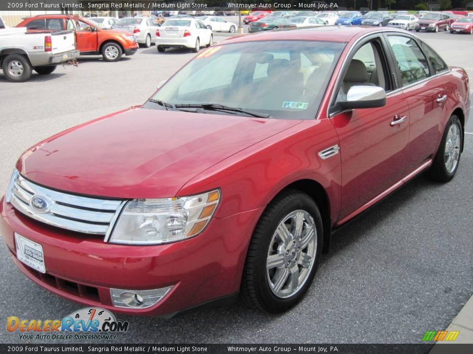 2009 Ford Taurus Limited Sangria Red Metallic / Medium Light Stone Photo #3