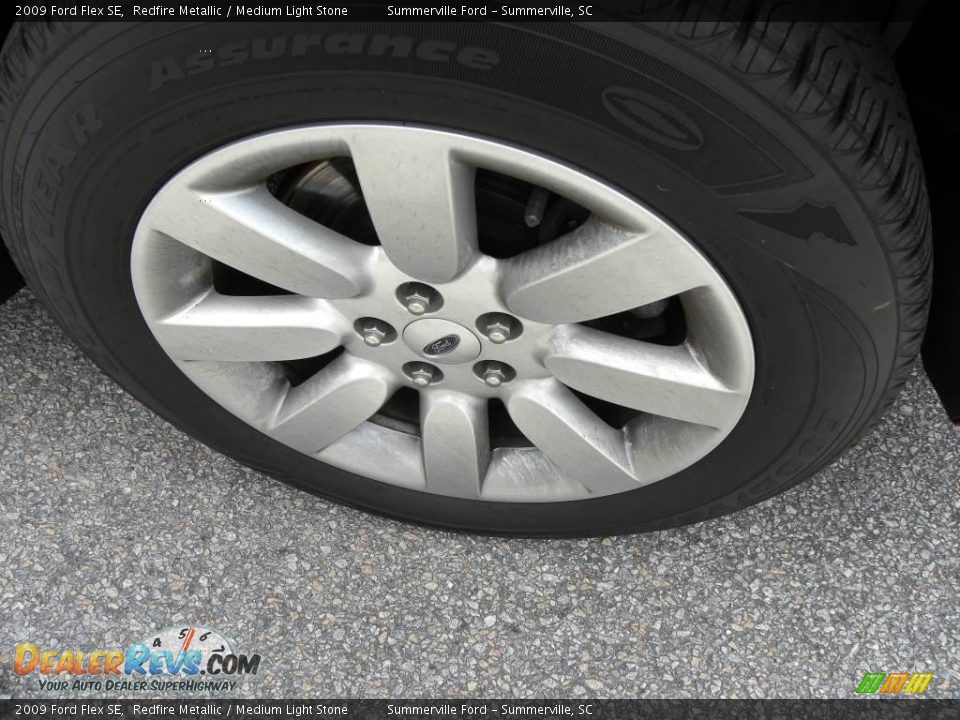 2009 Ford Flex SE Redfire Metallic / Medium Light Stone Photo #17