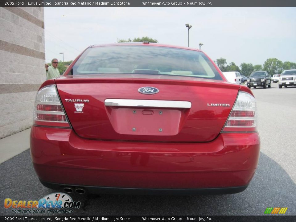 2009 Ford Taurus Limited Sangria Red Metallic / Medium Light Stone Photo #9
