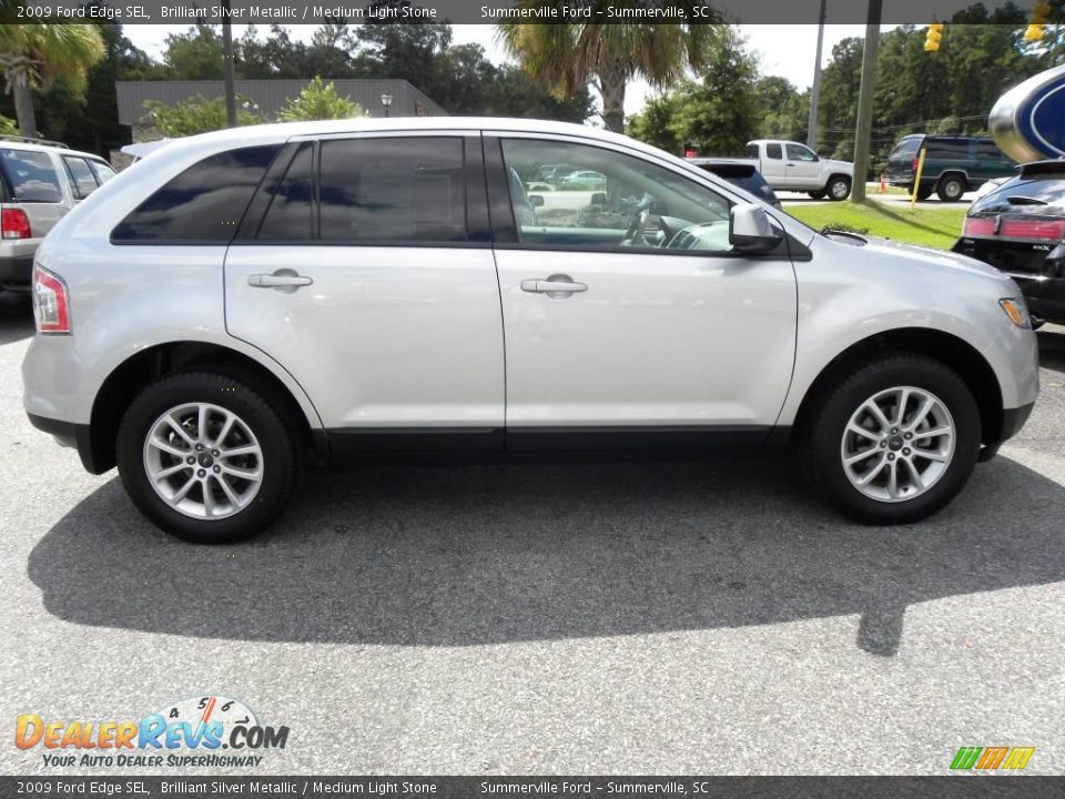 2009 Ford Edge SEL Brilliant Silver Metallic / Medium Light Stone Photo #12