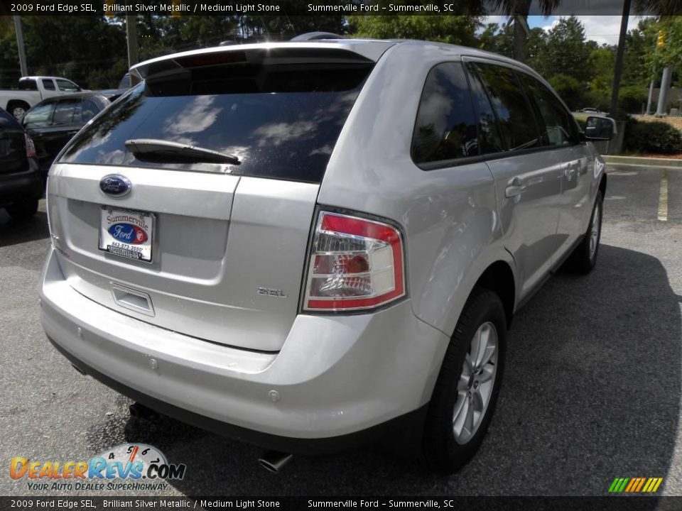 2009 Ford Edge SEL Brilliant Silver Metallic / Medium Light Stone Photo #13