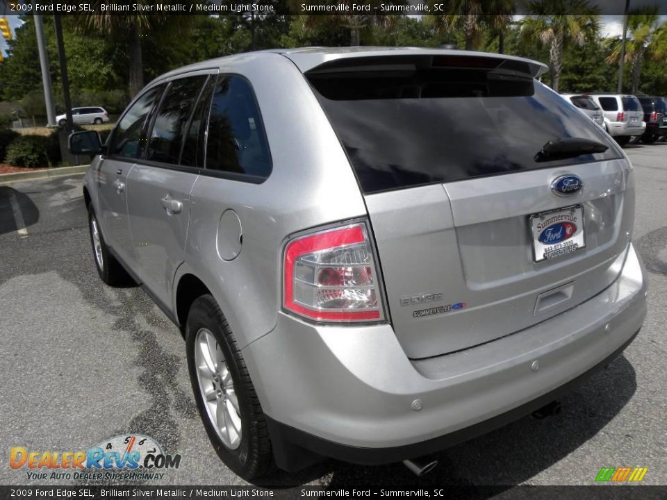 2009 Ford Edge SEL Brilliant Silver Metallic / Medium Light Stone Photo #16