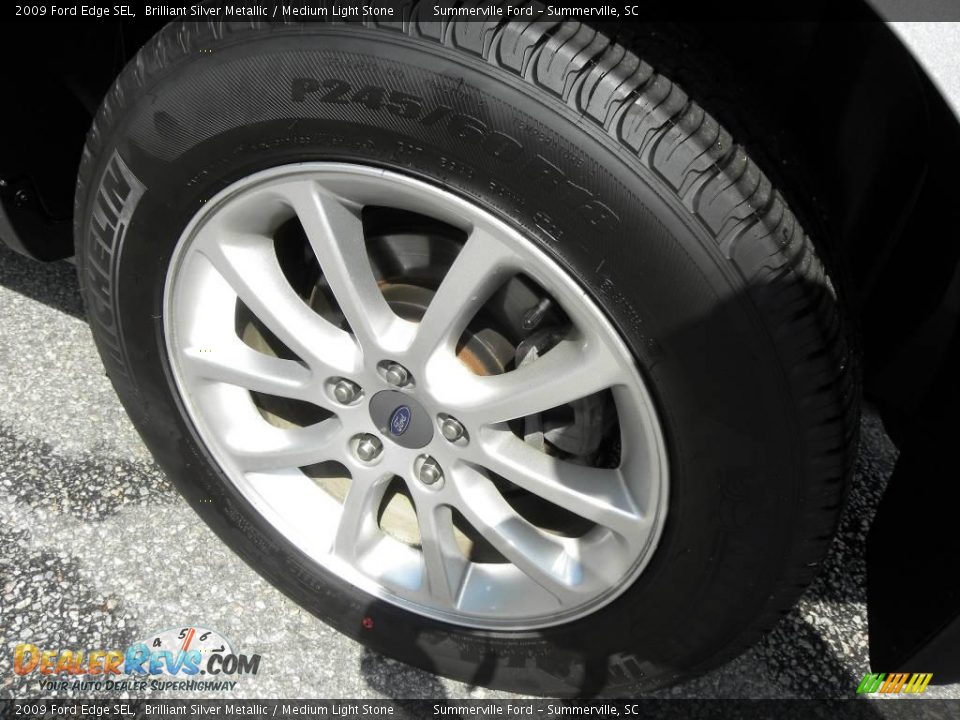 2009 Ford Edge SEL Brilliant Silver Metallic / Medium Light Stone Photo #17