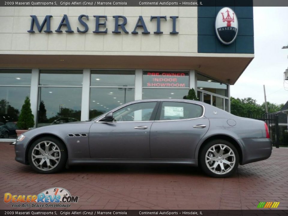 2009 Maserati Quattroporte S Grigio Alfieri (Grey) / Marrone Corniola Photo #7