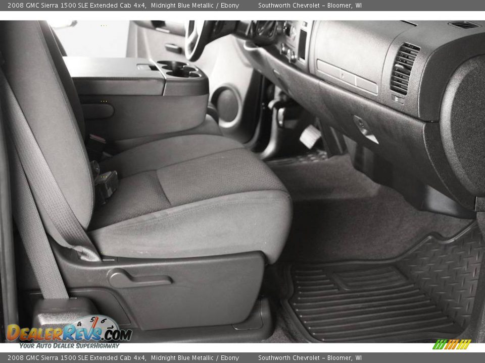 2008 GMC Sierra 1500 SLE Extended Cab 4x4 Midnight Blue Metallic / Ebony Photo #4