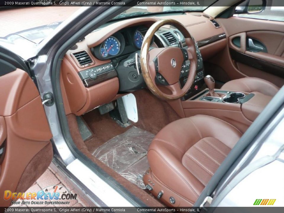 2009 Maserati Quattroporte S Grigio Alfieri (Grey) / Marrone Corniola Photo #11