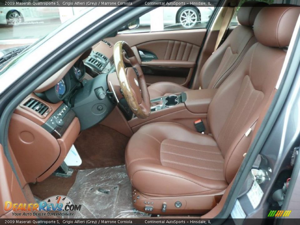 2009 Maserati Quattroporte S Grigio Alfieri (Grey) / Marrone Corniola Photo #12