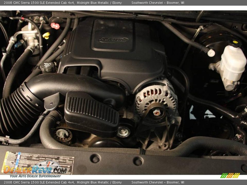 2008 GMC Sierra 1500 SLE Extended Cab 4x4 Midnight Blue Metallic / Ebony Photo #9