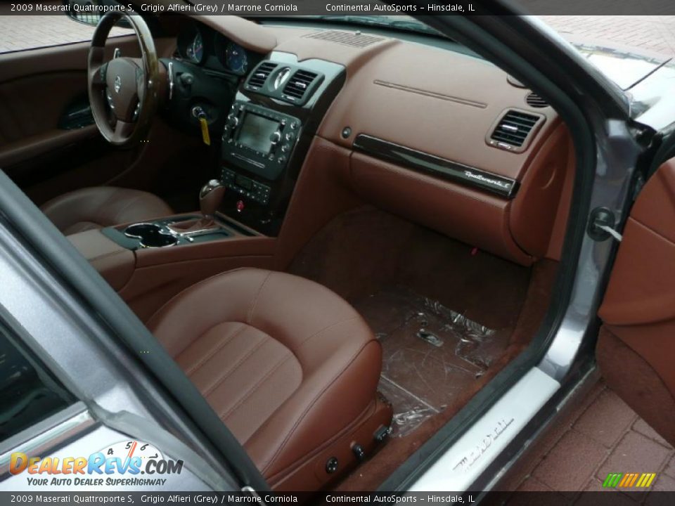 2009 Maserati Quattroporte S Grigio Alfieri (Grey) / Marrone Corniola Photo #23