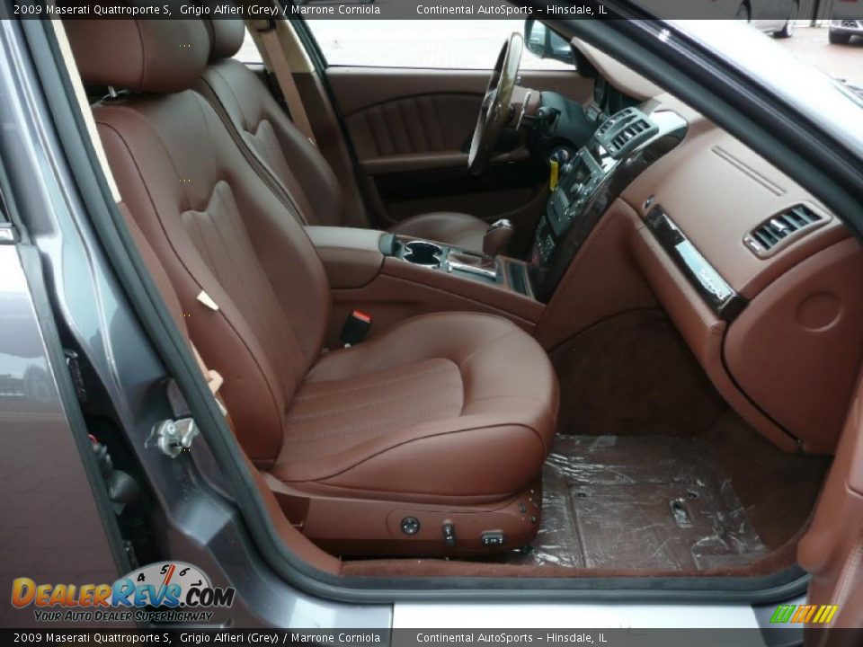 2009 Maserati Quattroporte S Grigio Alfieri (Grey) / Marrone Corniola Photo #24