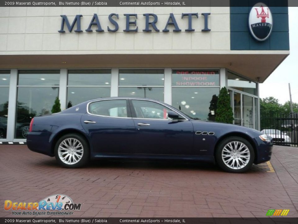 2009 Maserati Quattroporte Blu Nettuno (Blue) / Sabbia Photo #1