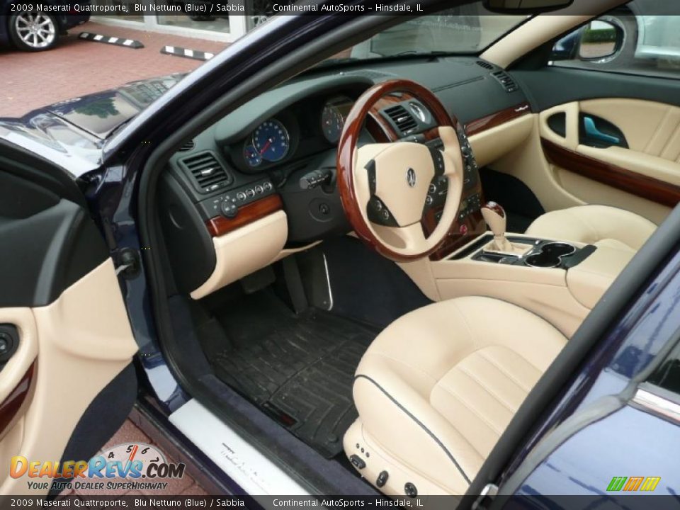 2009 Maserati Quattroporte Blu Nettuno (Blue) / Sabbia Photo #12