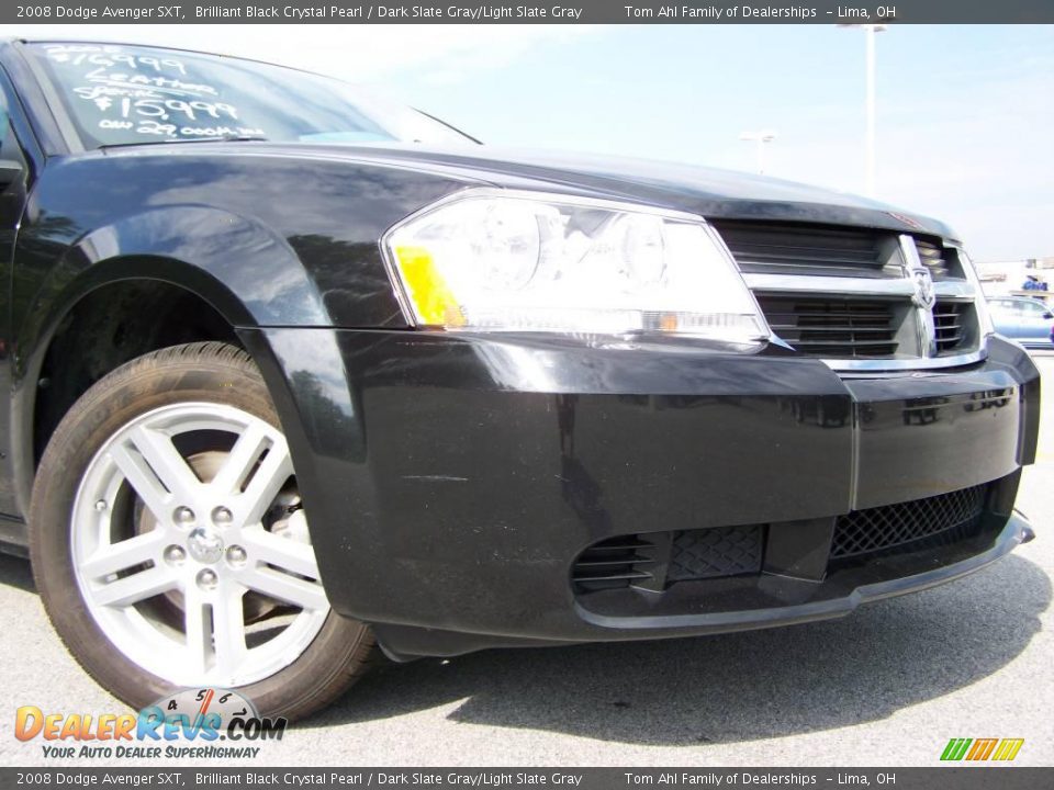 2008 Dodge Avenger SXT Brilliant Black Crystal Pearl / Dark Slate Gray/Light Slate Gray Photo #2