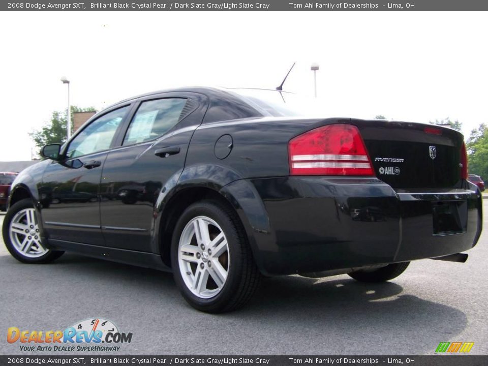 2008 Dodge Avenger SXT Brilliant Black Crystal Pearl / Dark Slate Gray/Light Slate Gray Photo #4