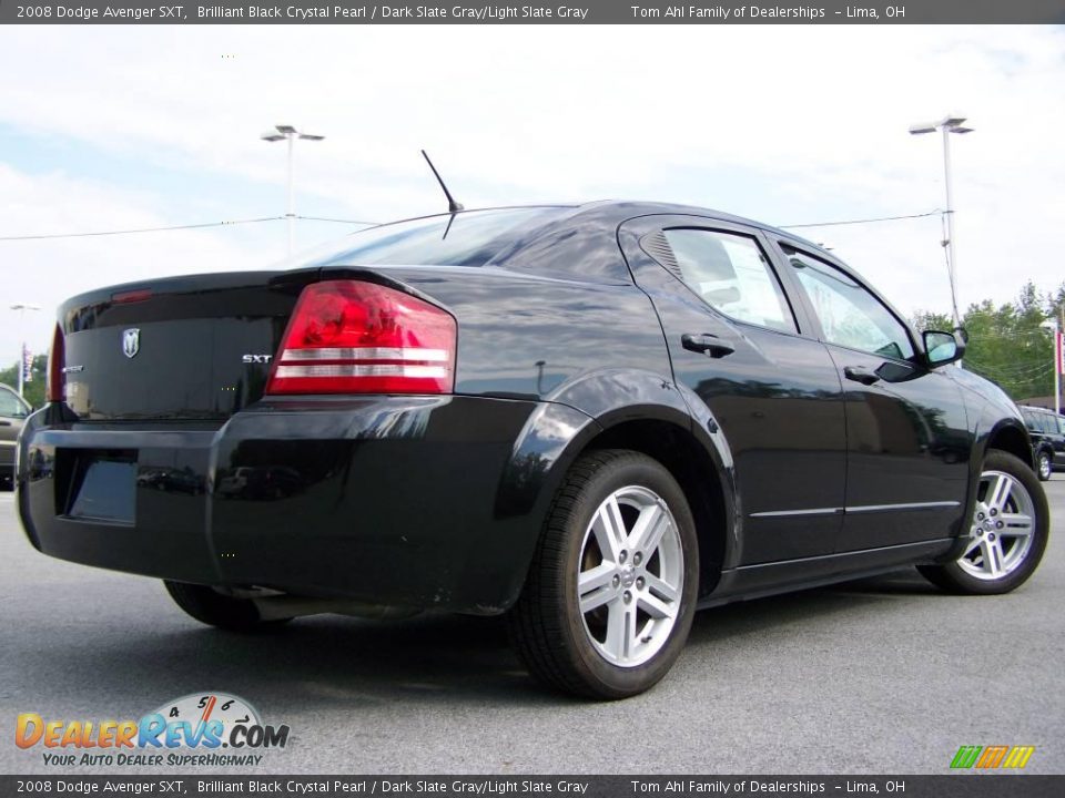 2008 Dodge Avenger SXT Brilliant Black Crystal Pearl / Dark Slate Gray/Light Slate Gray Photo #7