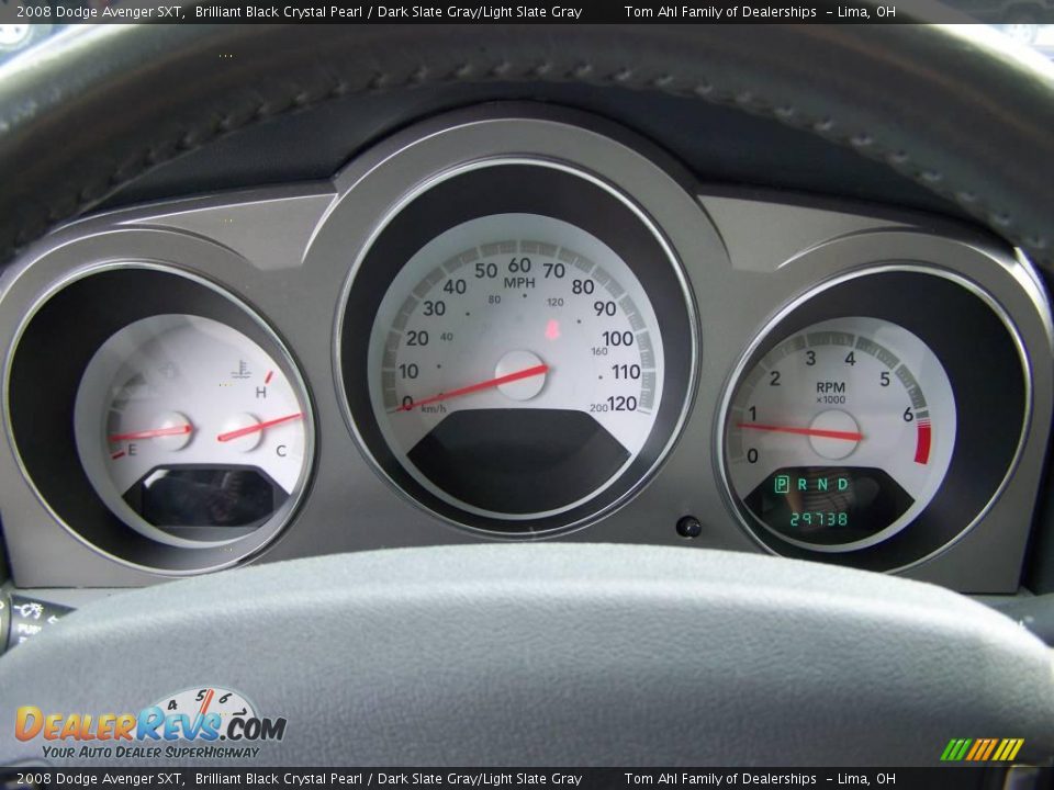 2008 Dodge Avenger SXT Brilliant Black Crystal Pearl / Dark Slate Gray/Light Slate Gray Photo #15