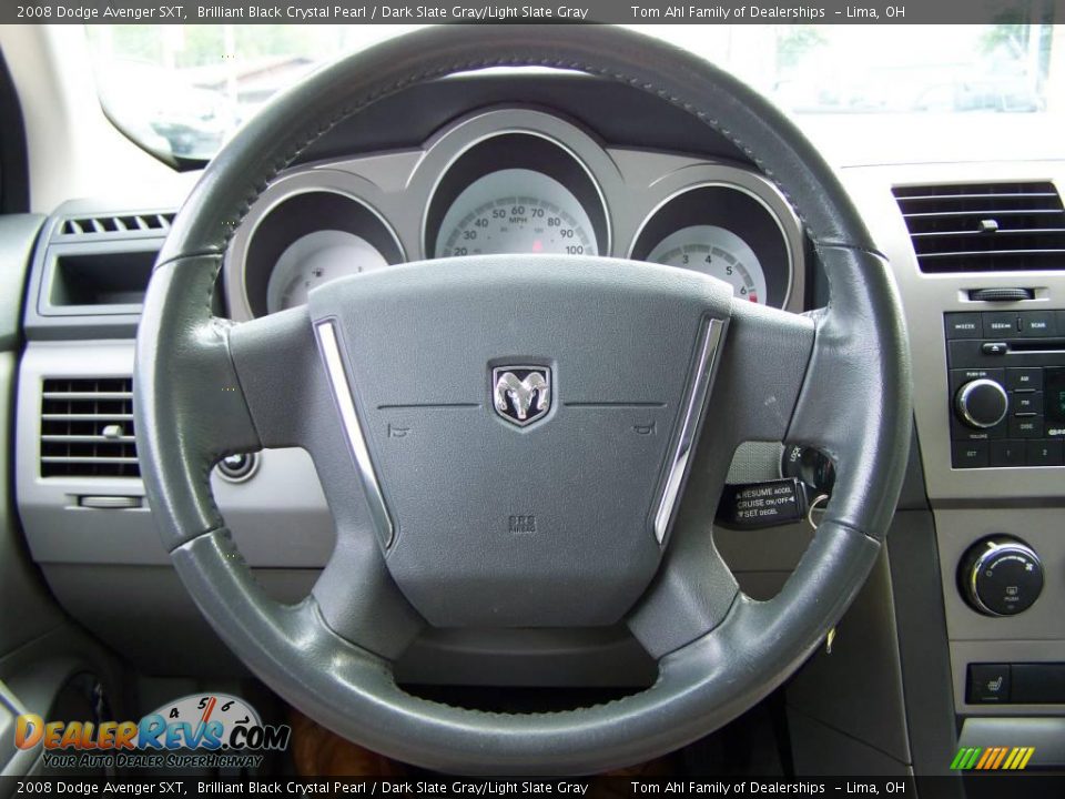 2008 Dodge Avenger SXT Brilliant Black Crystal Pearl / Dark Slate Gray/Light Slate Gray Photo #16