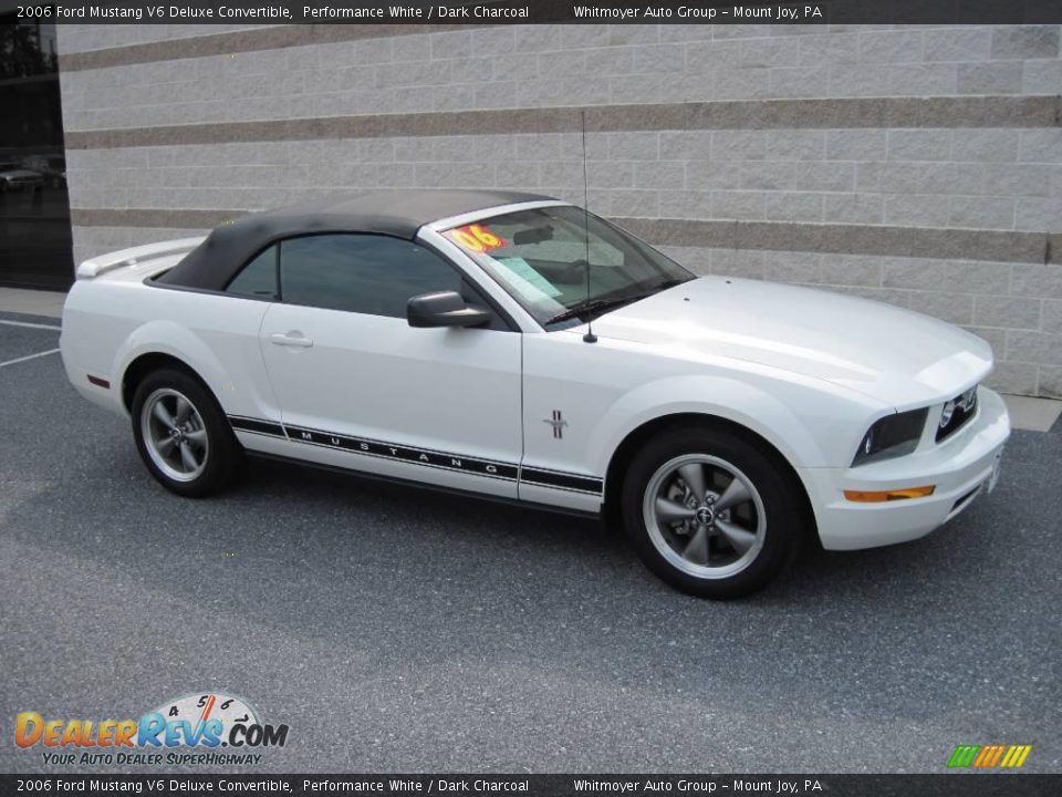 2006 Ford Mustang V6 Deluxe Convertible Performance White / Dark Charcoal Photo #1