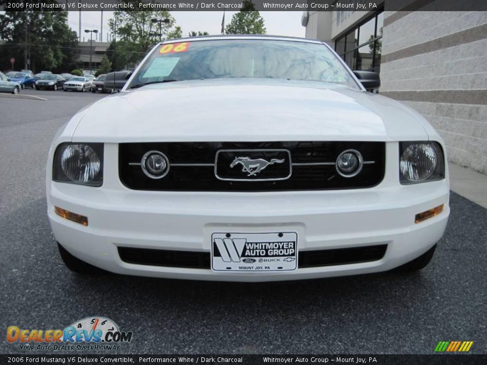 2006 Ford Mustang V6 Deluxe Convertible Performance White / Dark Charcoal Photo #2