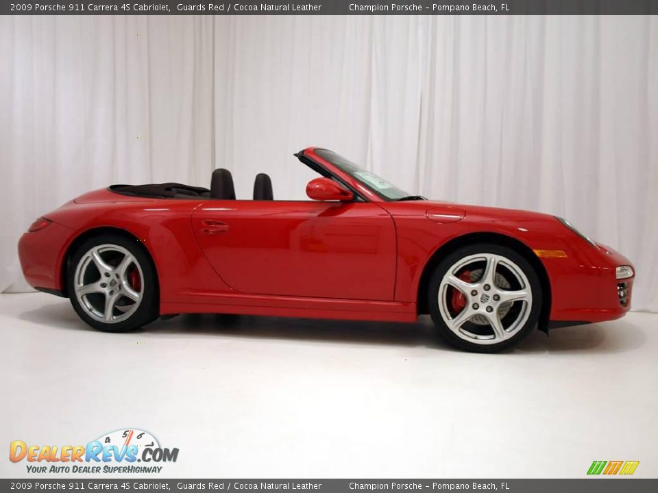 2009 Porsche 911 Carrera 4S Cabriolet Guards Red / Cocoa Natural Leather Photo #3