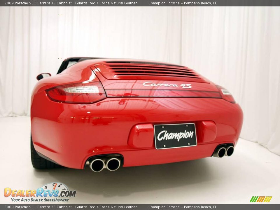 2009 Porsche 911 Carrera 4S Cabriolet Guards Red / Cocoa Natural Leather Photo #4