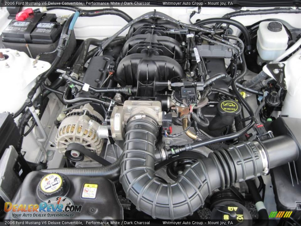 2006 Ford Mustang V6 Deluxe Convertible Performance White / Dark Charcoal Photo #7
