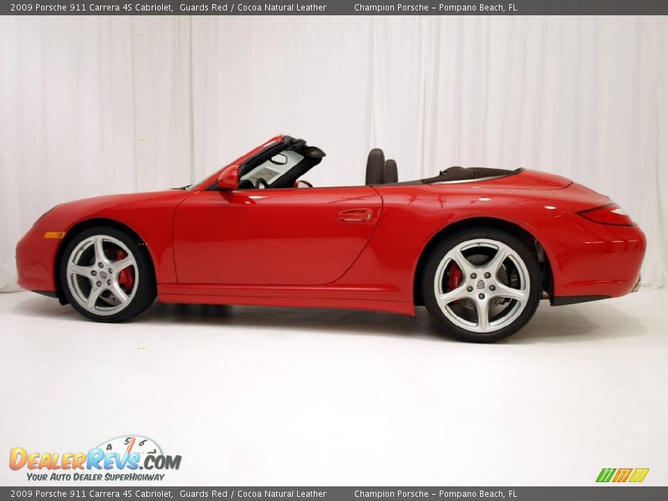 2009 Porsche 911 Carrera 4S Cabriolet Guards Red / Cocoa Natural Leather Photo #7
