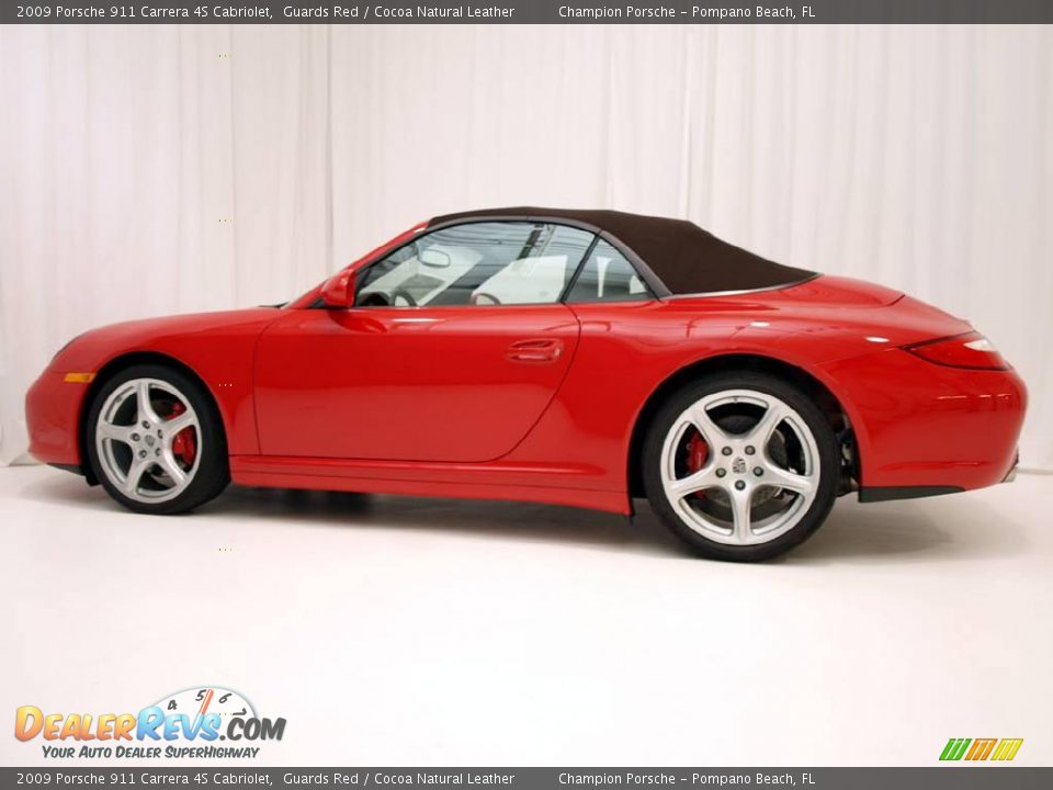 2009 Porsche 911 Carrera 4S Cabriolet Guards Red / Cocoa Natural Leather Photo #8