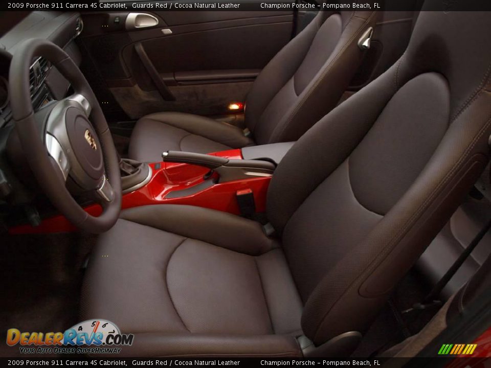 2009 Porsche 911 Carrera 4S Cabriolet Guards Red / Cocoa Natural Leather Photo #14