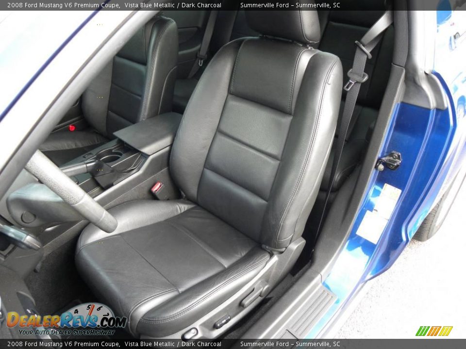 2008 Ford Mustang V6 Premium Coupe Vista Blue Metallic / Dark Charcoal Photo #4