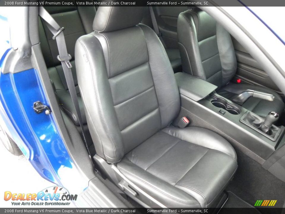 2008 Ford Mustang V6 Premium Coupe Vista Blue Metallic / Dark Charcoal Photo #7