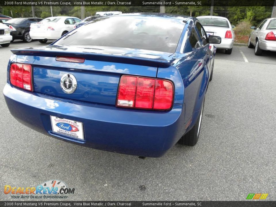 2008 Ford Mustang V6 Premium Coupe Vista Blue Metallic / Dark Charcoal Photo #10