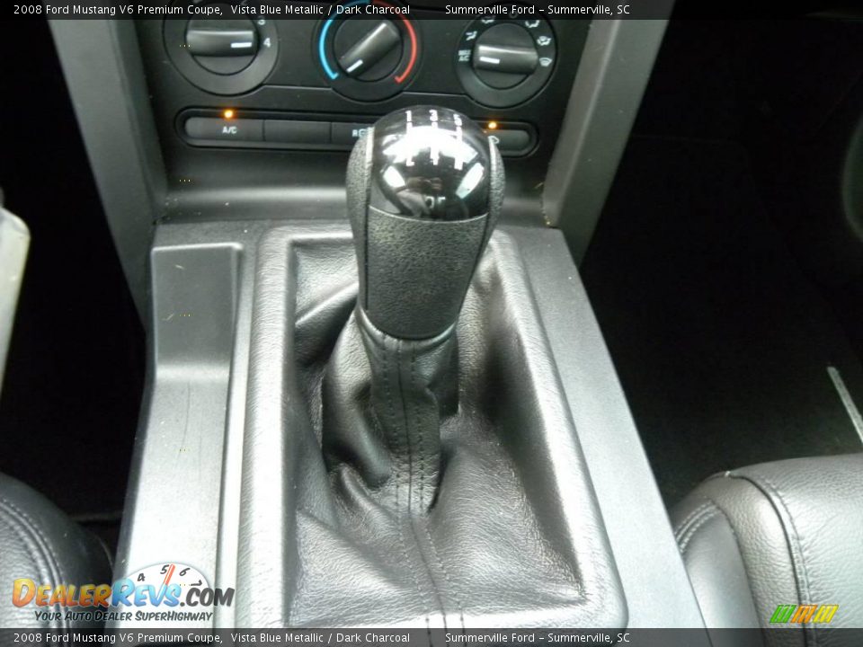 2008 Ford Mustang V6 Premium Coupe Vista Blue Metallic / Dark Charcoal Photo #15