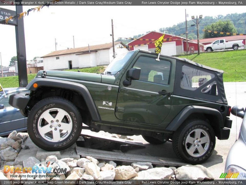 2008 Jeep Wrangler X 4x4 Jeep Green Metallic / Dark Slate Gray/Medium Slate Gray Photo #1