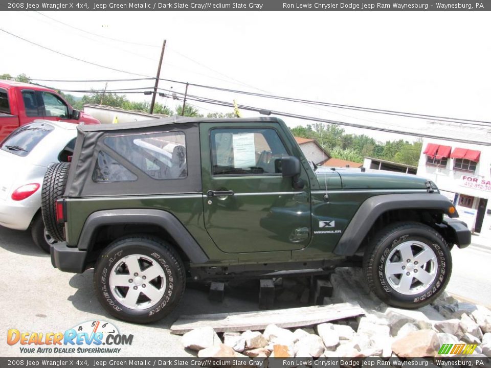 2008 Jeep Wrangler X 4x4 Jeep Green Metallic / Dark Slate Gray/Medium Slate Gray Photo #4