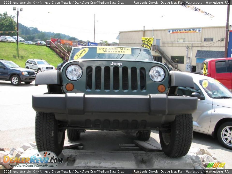 2008 Jeep Wrangler X 4x4 Jeep Green Metallic / Dark Slate Gray/Medium Slate Gray Photo #10