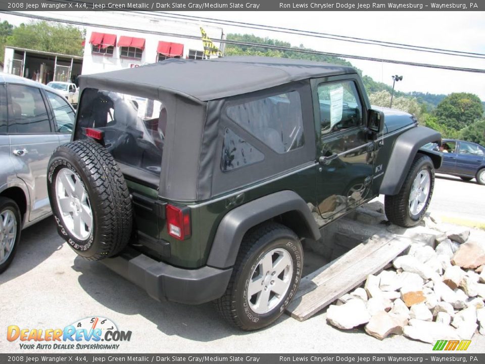 2008 Jeep Wrangler X 4x4 Jeep Green Metallic / Dark Slate Gray/Medium Slate Gray Photo #12