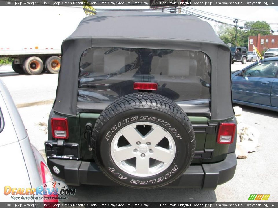 2008 Jeep Wrangler X 4x4 Jeep Green Metallic / Dark Slate Gray/Medium Slate Gray Photo #13