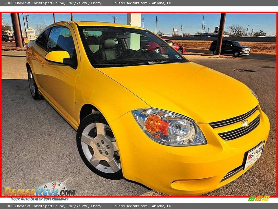 2008 Chevrolet Cobalt Sport Coupe Rally Yellow / Ebony Photo #8