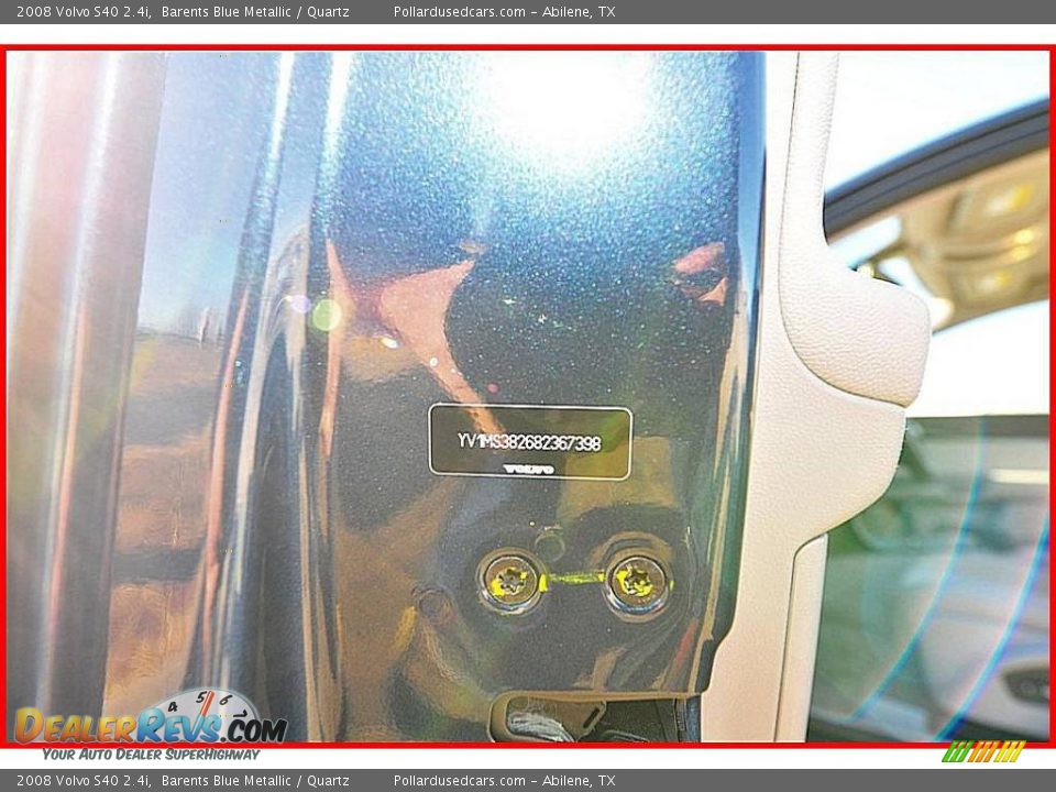 2008 Volvo S40 2.4i Barents Blue Metallic / Quartz Photo #14