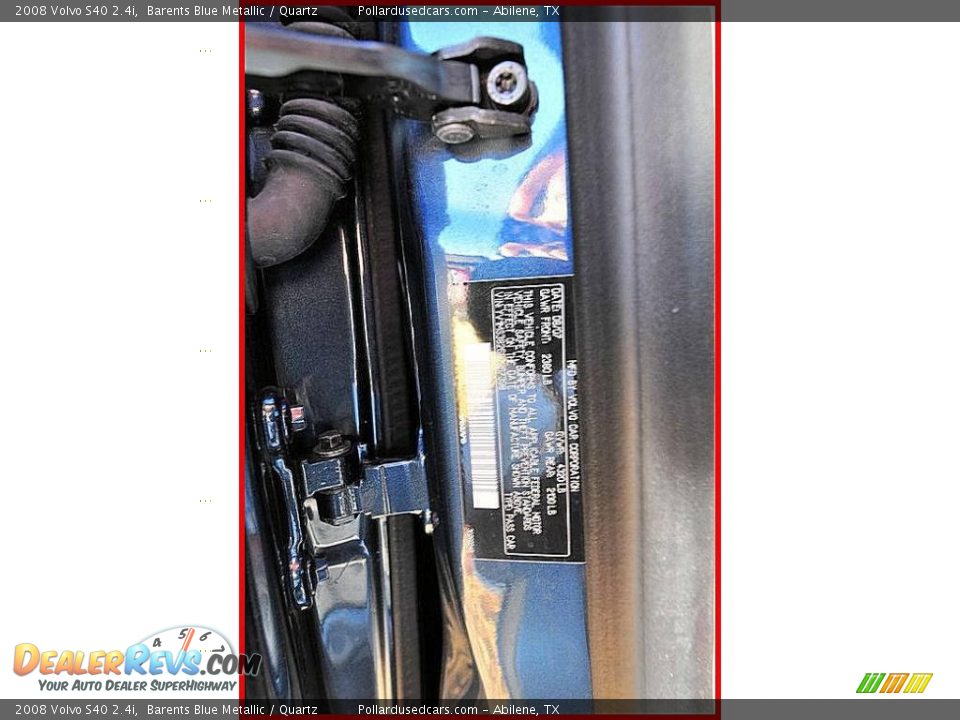 2008 Volvo S40 2.4i Barents Blue Metallic / Quartz Photo #19
