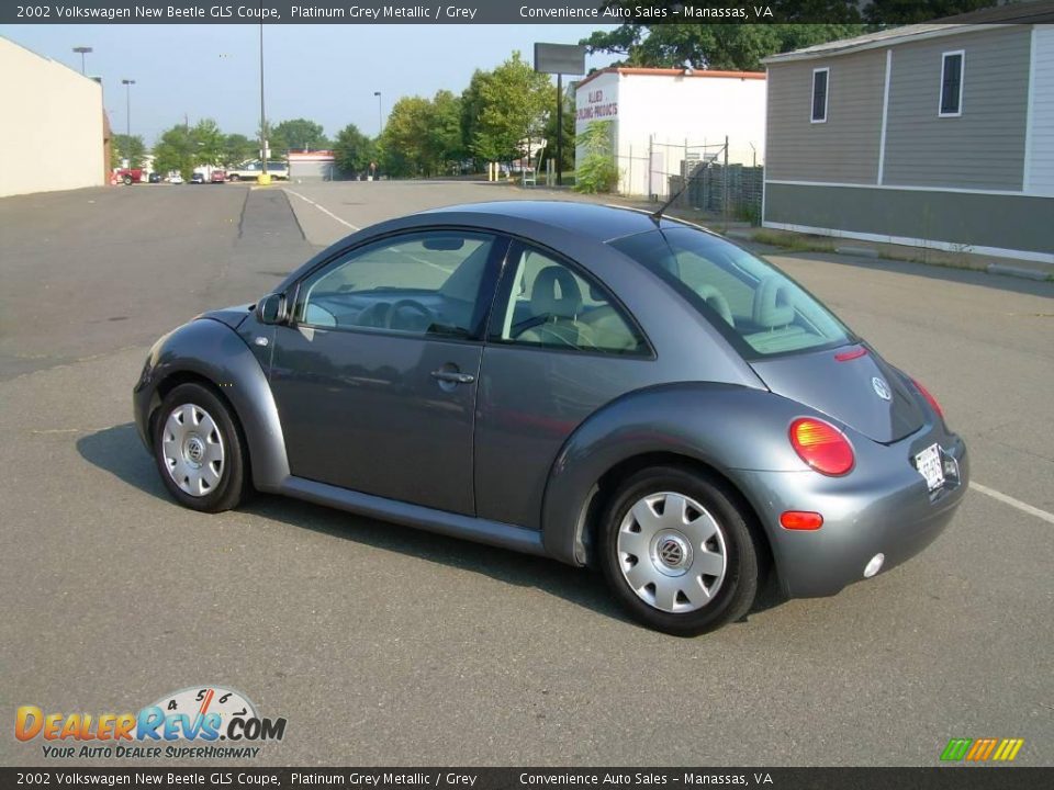 2002 Volkswagen New Beetle GLS Coupe Platinum Grey Metallic / Grey Photo #6