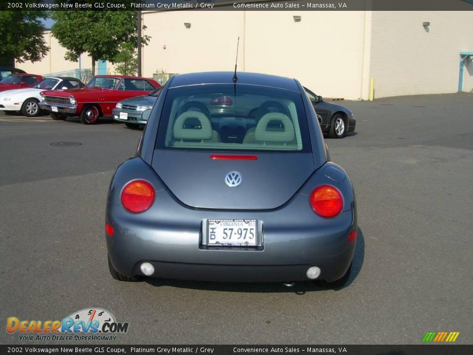 2002 Volkswagen New Beetle GLS Coupe Platinum Grey Metallic / Grey Photo #7