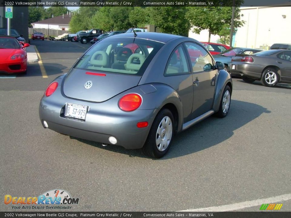 2002 Volkswagen New Beetle GLS Coupe Platinum Grey Metallic / Grey Photo #8