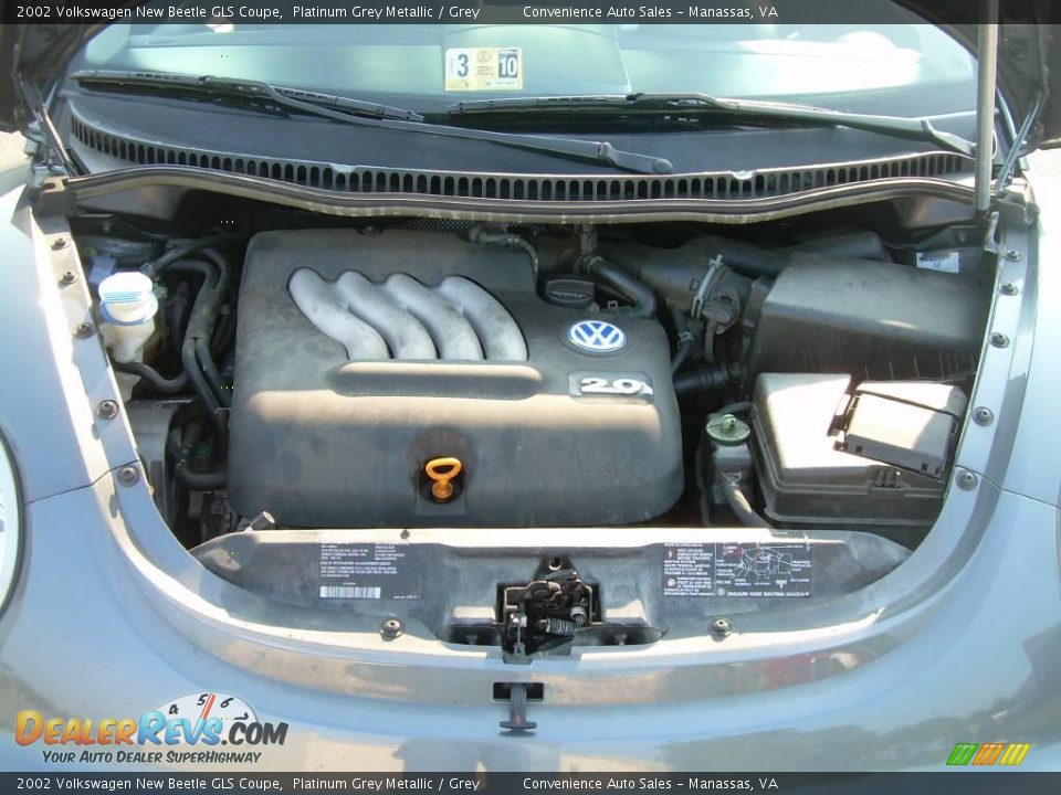 2002 Volkswagen New Beetle GLS Coupe Platinum Grey Metallic / Grey Photo #9